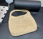 Coach Brooklyn 39 Woven Design Letter Print Wicker Shoulder Bag