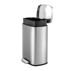 13 Gallon Trash Can Stainless Steel Step On Kitchen Garbage Can Wastebaskets