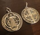Sterling Silver 925 Saint Benedict Medal 30mm