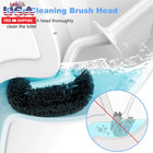 Toilet Bowl Brush Holder Set  Curved Design With Holder For Deep Cleaning Under