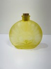 Vintage Yellow Sun Face Glass Bottle Bud Vase Celestial Bottle Cork 5 1 2  