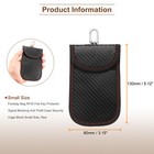 Faraday Pouch For Car Keys  Faraday Bag Rfid Fob Key Protector Small Size Red
