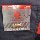 New Ariat Flame Resistant Fr Insulated Bibs Overalls L Double Knees 32 Inseam