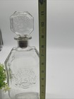 Schenley Vintage Glass Decanter Clear Liquor Bottle Cork glass Stopper barware