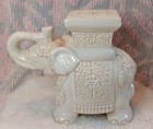 Antique Large Vietnamese Asian Chinese Elephant Ceramic Garden Plant Stand Seat