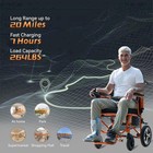 Lightweight Electric Wheelchair Foldable Power Motorized Wheelchairs 20 Mile New