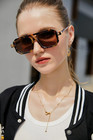 Vintage Square 70s Flat Aviator Sunglasses Women Men Classic Retro Stylish Frame