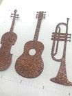 Die Cuts Violin Musical Instruments 12 Pieces