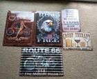 5 Retro Bar Signs Tin   Man Cave  Bar Decor  Funny Bar Signs  Beer  Motorcycles
