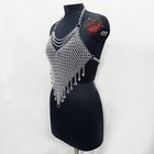 Chainmail Top Bra Aluminum Body Jewelry Fancy Medieval Cosplay Costume Halloween