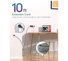 Addtam Surge Protector Power Strip 10 Ft Extension Cord 12 Widely Ac Outlet 3usb