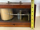 Antique Richard Freres France Recording Barometer   Barograph In Wood Glass Case