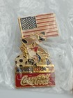   2  1994 World Cup Usa  Coca Cola Lapel Vest Hat Pins American Flag  Nos 