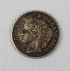 1851-a France 20 Cents Centimes Silver Old Coin Km 758 1 90  Silver