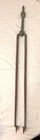 Antique 18th Century Wrought Iron Turned Brass English Fireplace Tongs Tool 10
