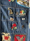 Vtg Prepster 70s Patchwork Denim Jacket Motorcycle Travel Embroidered Japan M