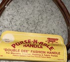 Purse-n-able Handle Double Dee Plastic Purse Handles Brown White Marble Usa