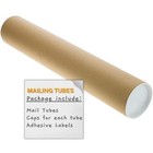 Mailing Tubes With Plastic Caps 1 2 X 18 Inches Savuk-212 37 7 Cubic Inches