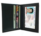 Black Leather Men s Bifold Wallet Id Window Credit Card Holder Front Pocket