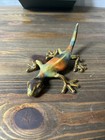 Golden Pond Collection Geicko Figurine W Gold Trim 5    In Original Box