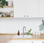 Roommates Sticktiles    White Subway Peel Stick Tile Backsplashes Water Resistant
