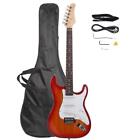 Much Rose Wood Fingerboard 6 Strings Electric Guitar Black With Bag