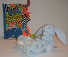 Lot Of 2 Jellycat Bashful Blue Bunny Soother Blanket Lovey   Book Baby Jellycat
