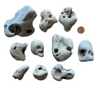 10 Natural Holey Rocks - Flint Hag Stones   Adder Stones Lot - Ships From Usa