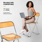 2pcs Plastic Folding Chairs Wedding Party Event Stackable Dining Chair 4 Colors