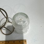 Set Of 2 Crackle Glass Votive tea Light Candle Holders W  Silver Metal Stands