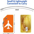 8pack Luggage Tags For Suitcases With Name Id Card    Quickly Spot 8pcs  Orange 