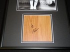 Al Attles Signed Framed 12x18 Floorboard   Photo Display Warriors
