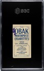 1910 Obak Cigarettes T212 Stamped Back Baker Spokane Baseball Card Sgc 2