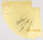 1 Set 7 Pcs U s  Dollar Gold Banknote Notes Paper Money Game Gift Prop New