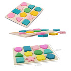 3 Pack Wooden Puzzles For Toddlers  Wooden Alphabet Number Shape Learning Puzzle