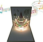 3d Pop Up Birthday Cards Auto Play Music Warming Led Light Birthday Card Pop Up