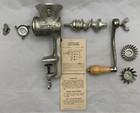 Vintage Universal No  2 Hand Crank Food Meat Grinder Table Counter Mount Box