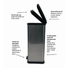 Mainstays Kitchen Trash Can  13 Gallon  Rectangular Step Garbage Bin