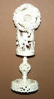 Chinese Carved Resin Puzzle Mystery Ball Devil s Work Horse Stand 10 75  Vintage