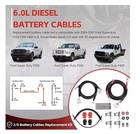 Battery Cables Kit For 2003-2007 6 0l Power Stroke Ford Superduty F250 F350 F450