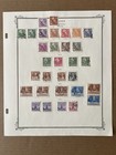 Sweden Stamp Collection 1940s Album Pages Lot Used Midcentury