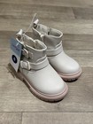 Cat   Jack Toddlers  Evie Buckle Moto Boots Cream Size 6t