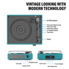 Bluetooth Vinyl Record Player 3-speed Turntable With Stereo Speakers Vintage    
