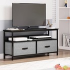 2-drawer Entertainment Center W  Open Shelf  Drawer Tv Cabinet For 32   To 55  