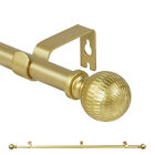 5 8  Single Telescoping Curtain Rod With Reticulated Ball Finials  28 -120 