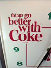 Vintage Coca Cola Things Go Better With Coke Plastic Advertising Wall Clock Runs