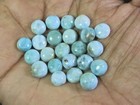 8 Mm Natural Larimar Pectolite Round Cabochon Loose Gemstone 23pcs Lot 50cts S71