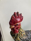 Vintage Cast Iron Rooster Door Stop Country Farm Decor 8 5    Painted