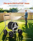 Uimoso Water Hose Reel Cart 250 Ft Capacity 4 Wheel Cart With Basket For Garden