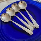   8   1881 Rogers Oneida Silverplate Gumbo Cream Soup Spoons Set    7  Long